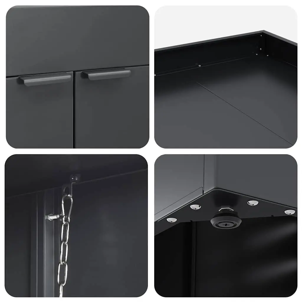 Wheelie Bin Storage Enclosure 3 Bins Planter Roof Outdoor Waste Container