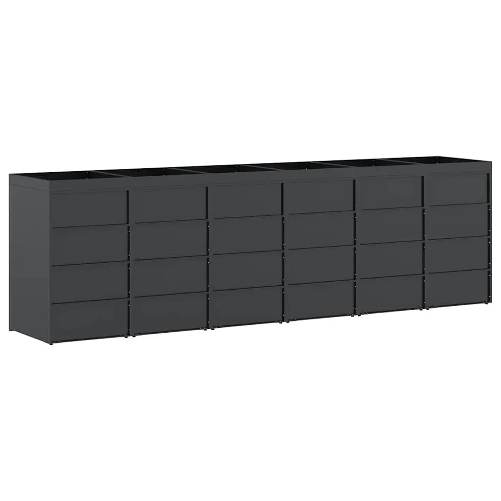 Wheelie Bin Storage for 6 Bins Anthracite Garden Outdoor Waste Container