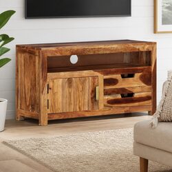 Stylish Acacia Wood Lowboard TV Stand for Your Living Room