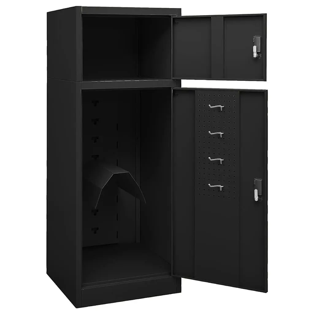 Saddle Cabinet Storage Locker 2 Compartment Lockable Doors Steel Construction