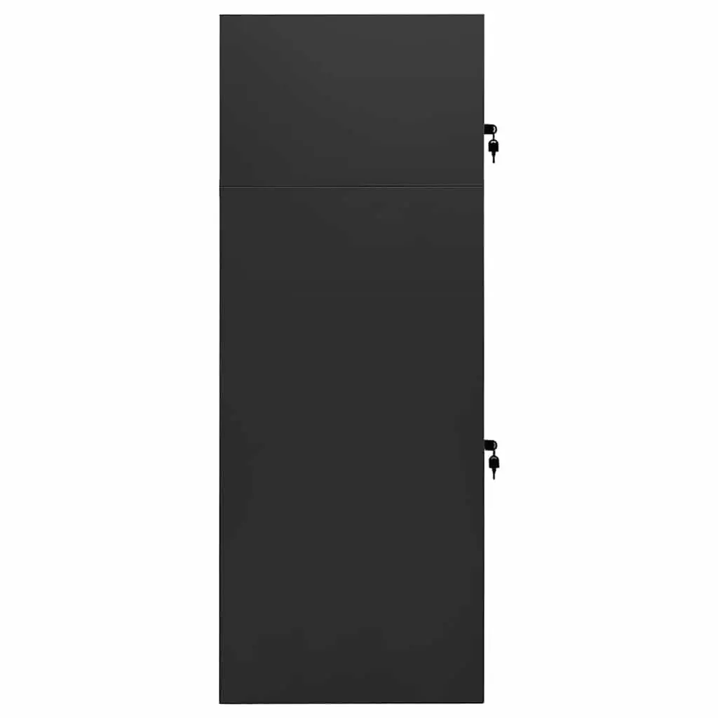 Saddle Cabinet Storage Locker Anthracite 53x53x140cm 2 Compartment Lockable Doors
