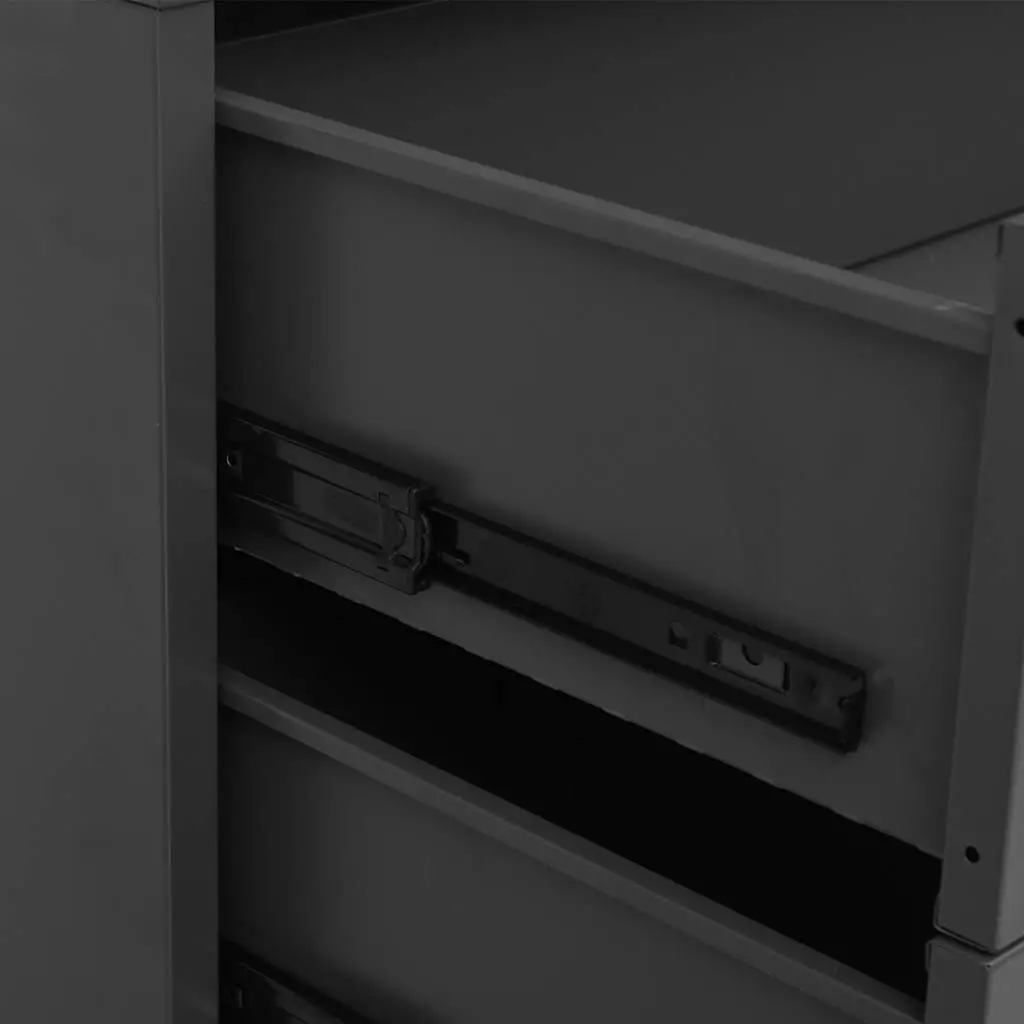 Metal Drawer Cabinet 4 Drawers Anthracite Organiser