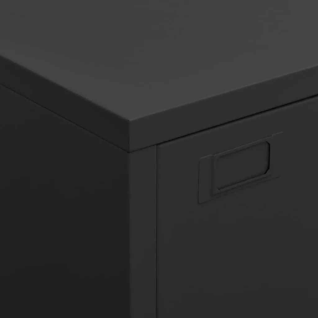 Industrial Storage Chest 6-Door Metal Cabinet Black Organiser