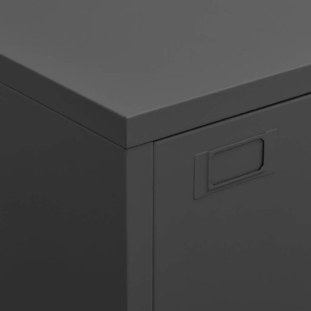 Industrial Storage Chest 6 Doors Metal Construction Anthracite Cabinet Organizer