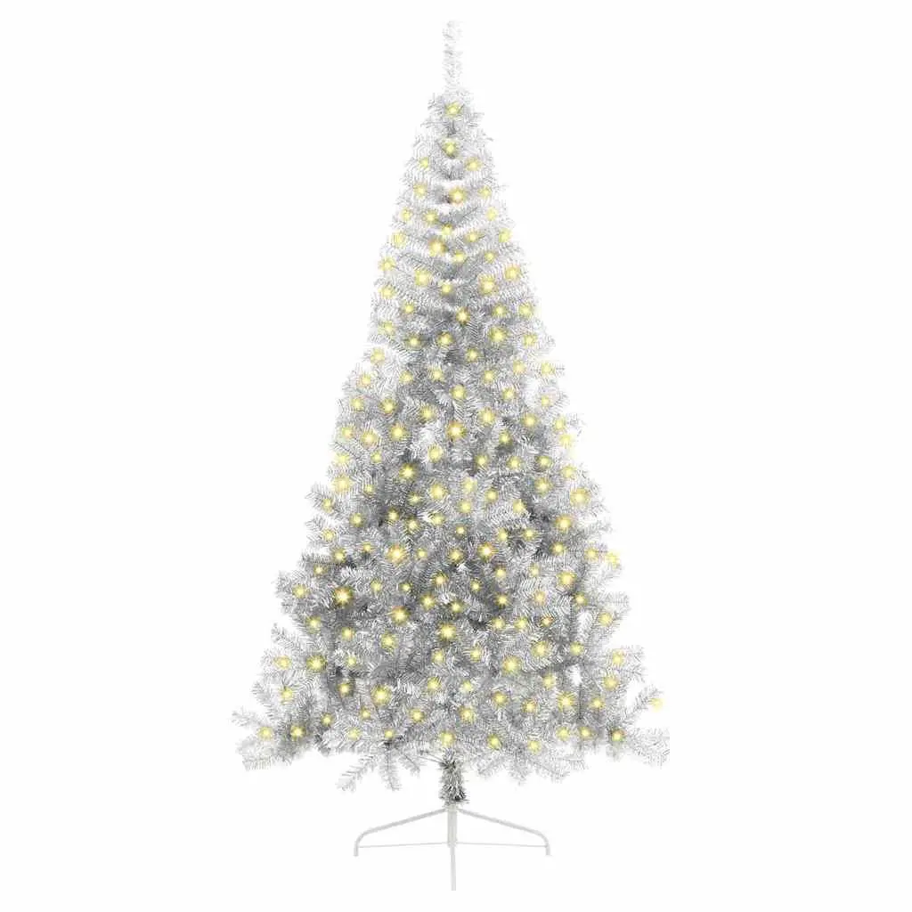 Artificial Pre-lit Christmas Tree 240cm Cone Shape Warm White LED Lights
