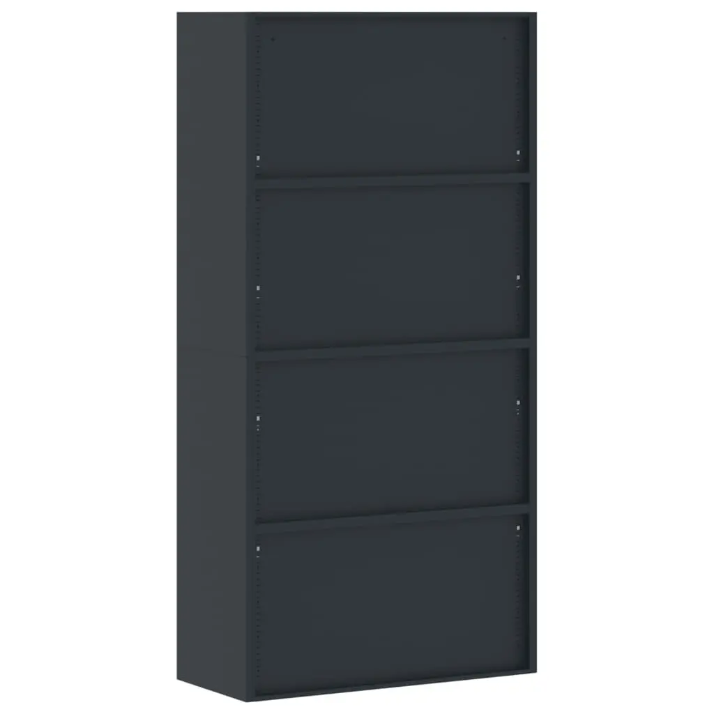 File Cabinet 90x40x180cm Steel Lockable Adjustable Shelves Anthracite