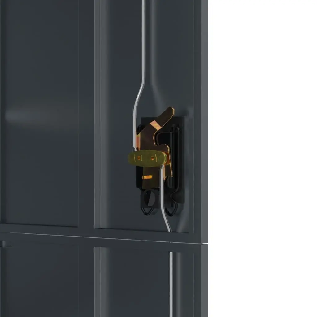 File Cabinet 90x40x180cm Steel Lockable Adjustable Shelves Anthracite