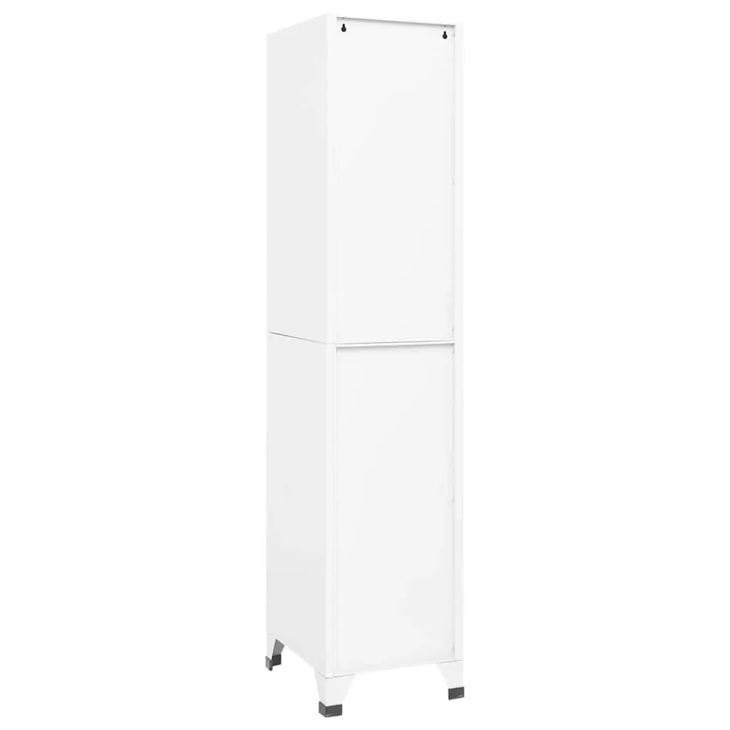Steel Locker Cabinet White Lockable Doors for Office School