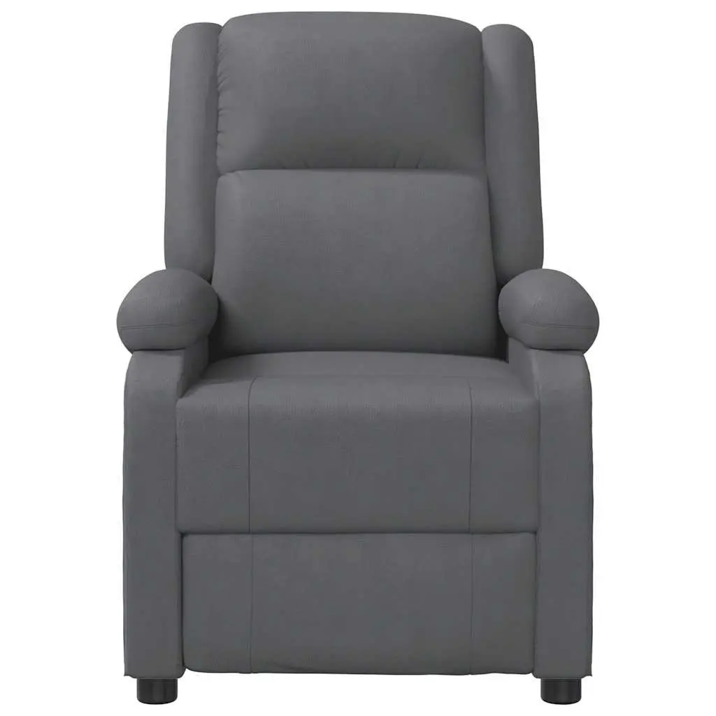 Electric Massage Chair Grey Reclining Manual 3 Positions Vibration Massage Functions
