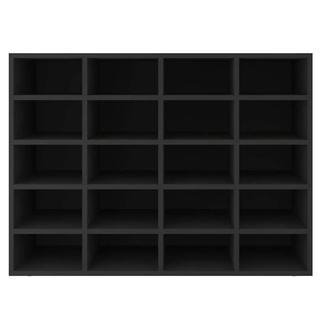 Shoe Rack Organiser 20 Compartments Black Wall Mount Storage Cabinet