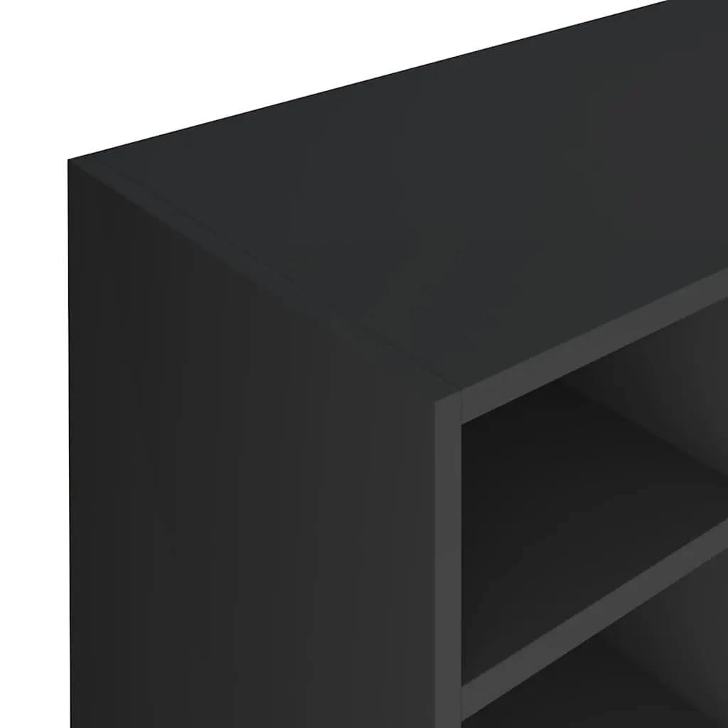 Shoe Rack Organiser 20 Compartments Black Wall Mount Storage Cabinet