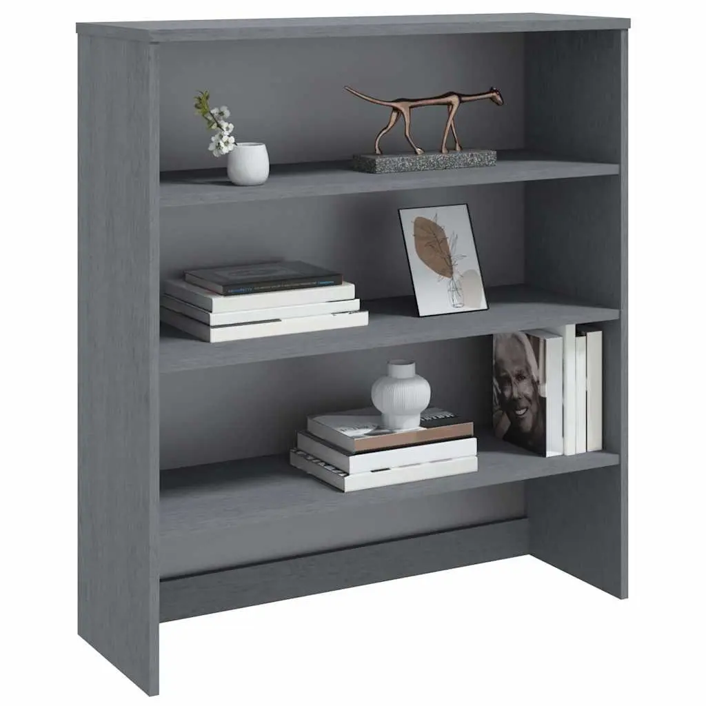 Sideboard Cabinet Topper 90x30x100cm Dark Grey Solid Pine Wood