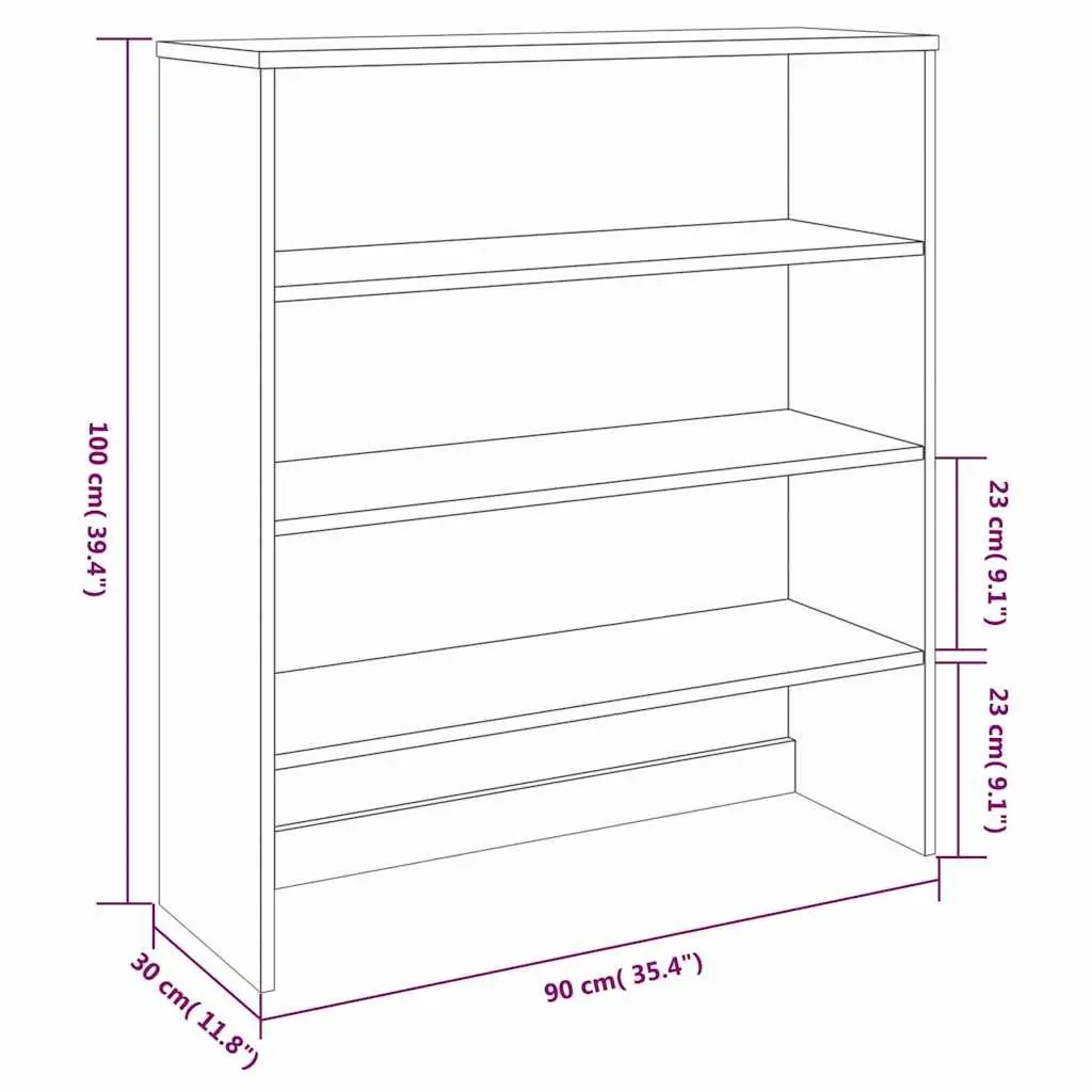 Sideboard Cabinet Topper 90x30x100cm Dark Grey Solid Pine Wood
