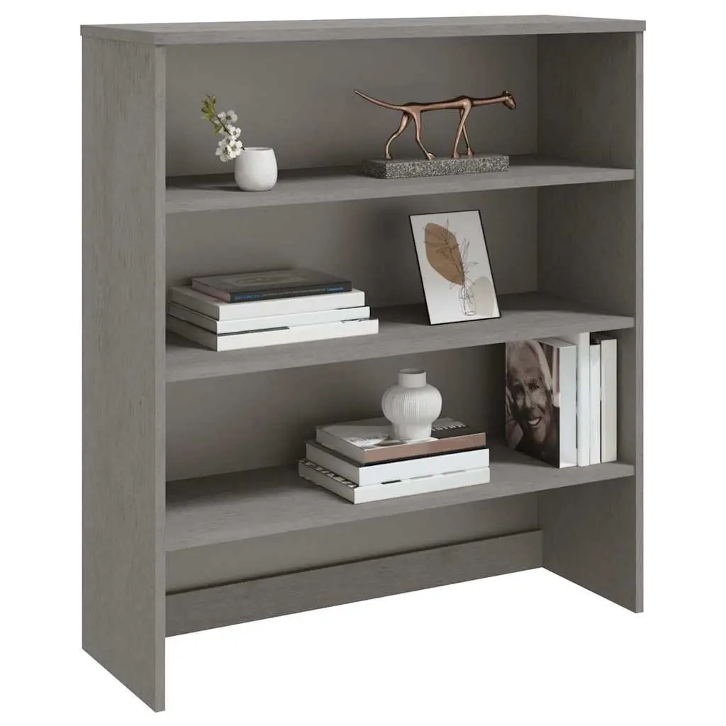 Highboard Top Sideboard Cabinet Topper 90x30x100cm Light Grey Storage Shelves