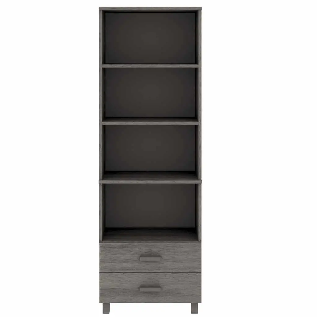 Highboard 60x35x180 cm Light Grey Solid Pine Wood Storage Buffet Sideboard
