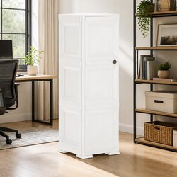 Cream Organiser Storage Cabinet 40x43x125cm for Every Room