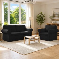 Modern Black Fabric Modular Sofa Set for Your Home