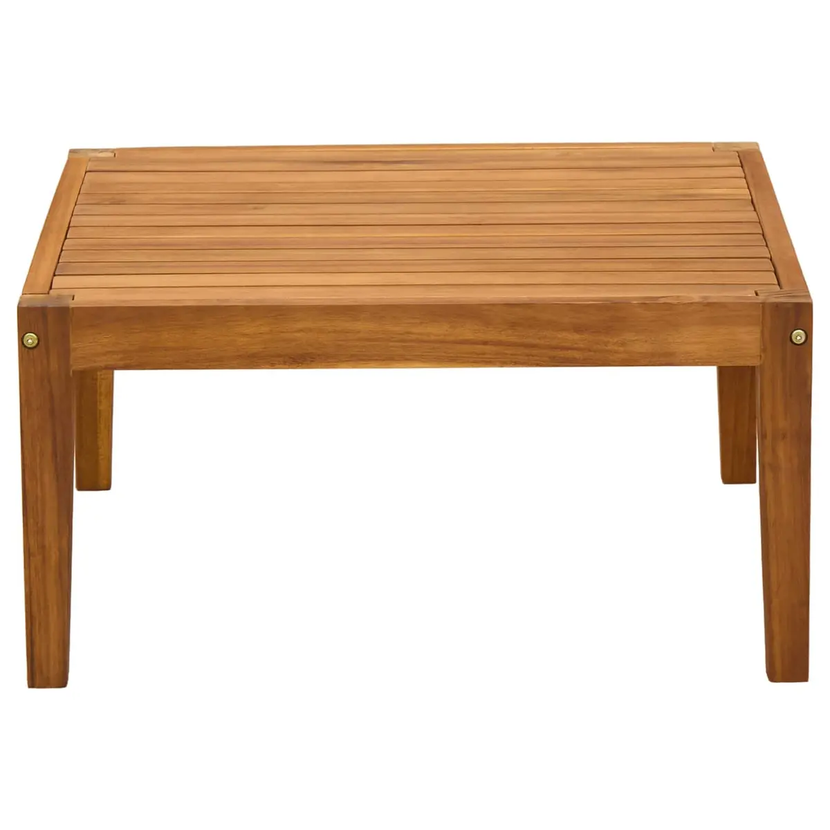 Garden Table 60 x 60 x 30 cm Solid Acacia Wood Outdoor Patio Balcony Dining Side Table Natural