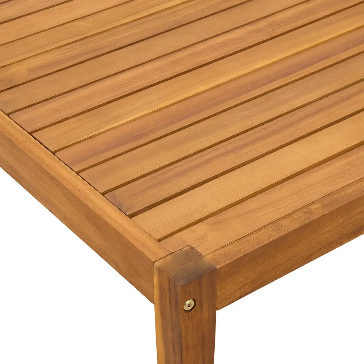 Garden Table 60 x 60 x 30 cm Solid Acacia Wood Outdoor Patio Balcony Dining Side Table Natural