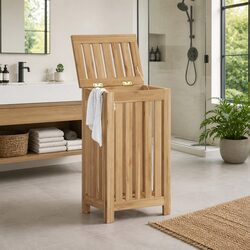 Enhance Your Space with a Solid Wood Laundry Basket