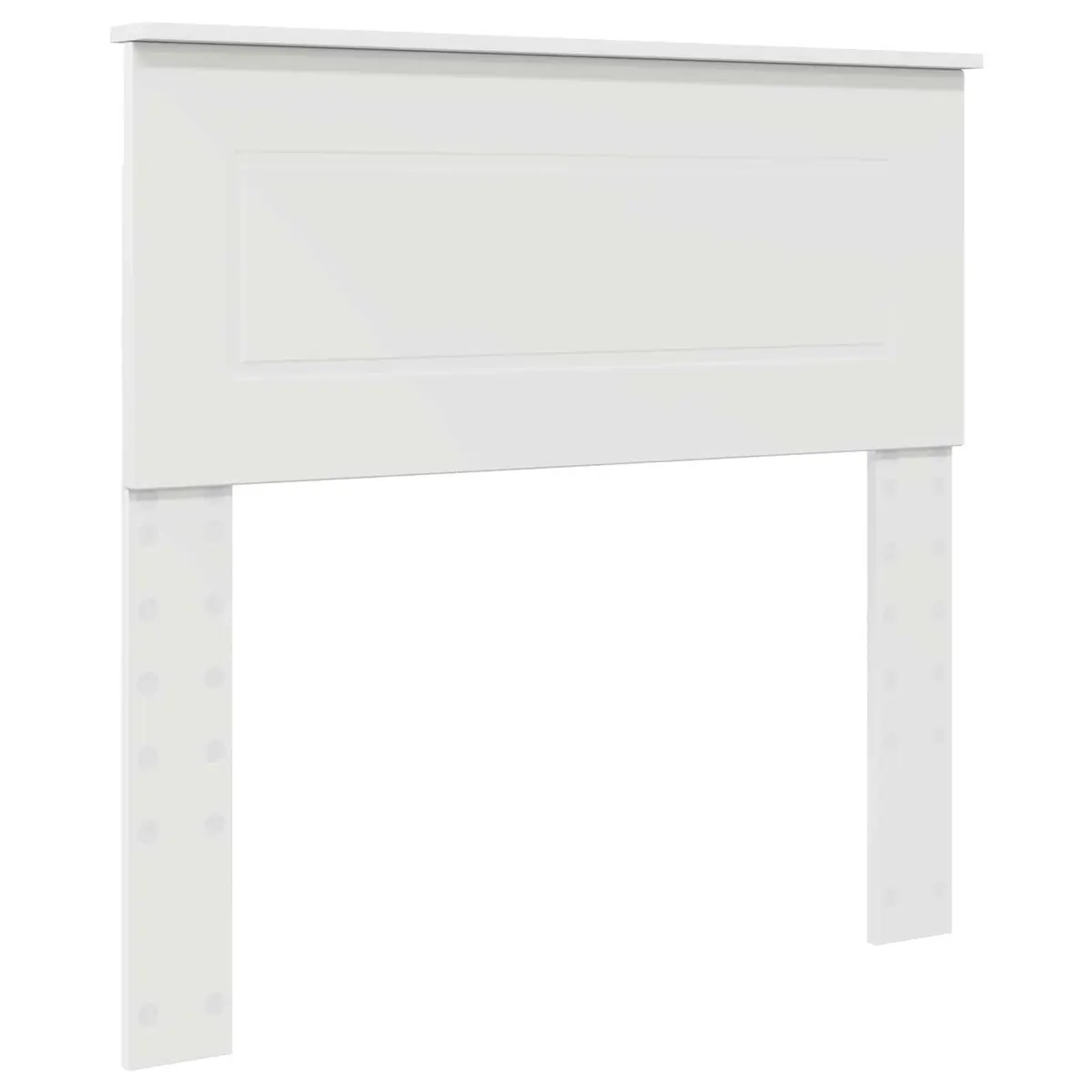 Bed Frame 90 x 190 cm White Modern with Integrated Headboard Engineered Wood
