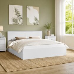 Elevate Your Bedroom with This White Bed Frame 180 x 200 cm