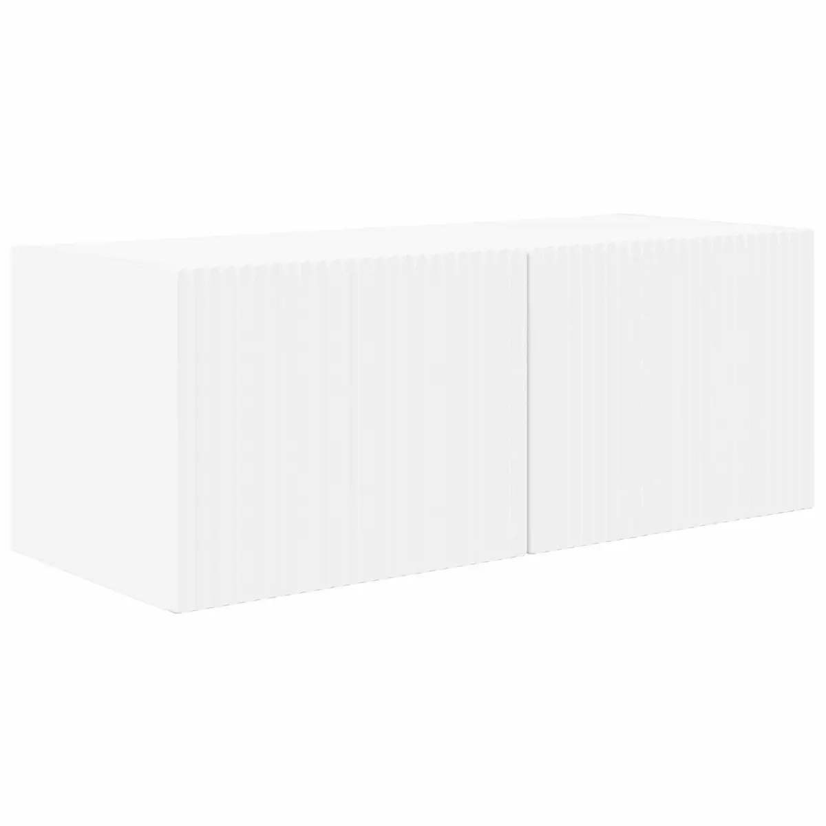 TV Wall Cabinet Set 4 Pcs White Modern Wall-Mounted Storage Shelves