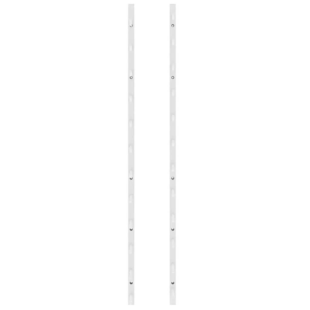 Wall Mounted Wine Rack 12 Bottle Storage White Iron Set of 2 Modern Kitchen