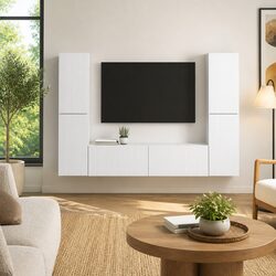 Elevate Your Living Space with This 6-Piece TV Cabinet Set