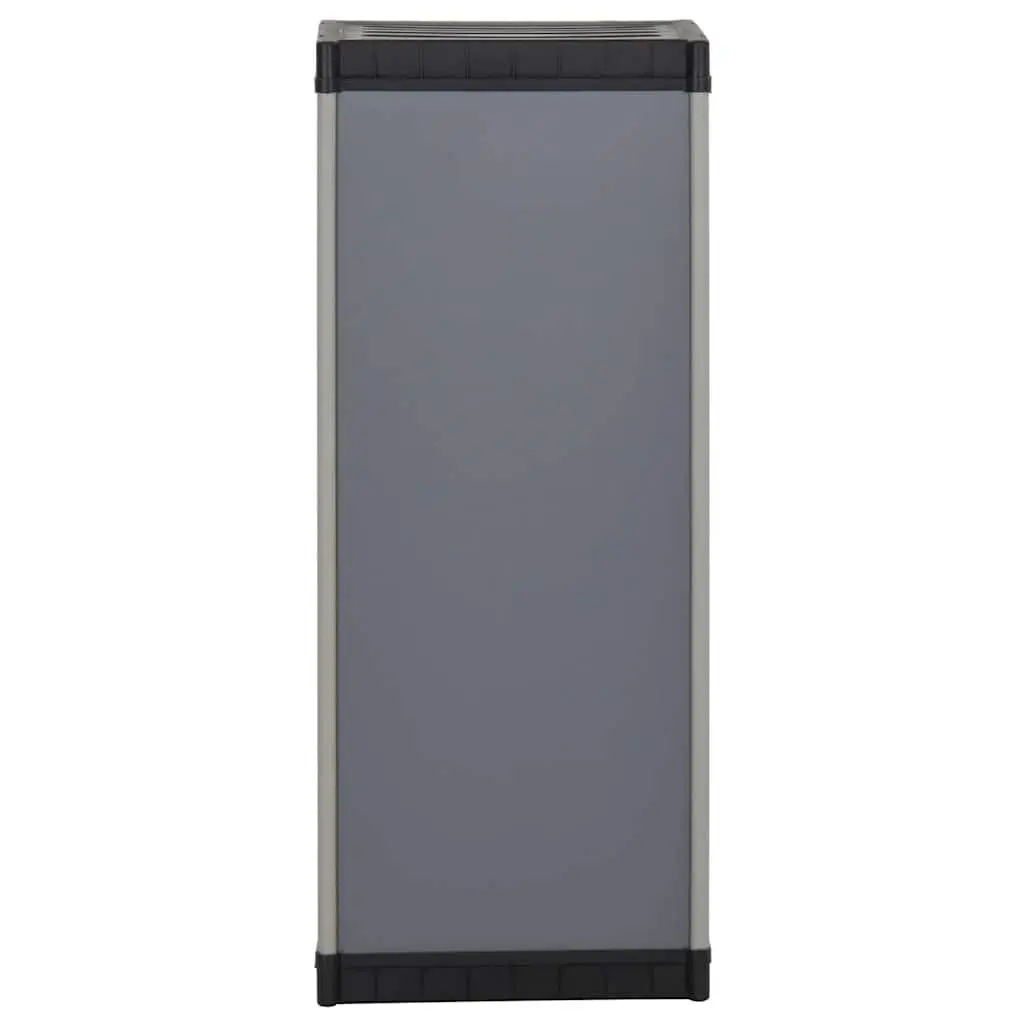 Garden Storage Cabinet with Shelf Outdoor Patio Organiser Grey Black 35x40x85cm