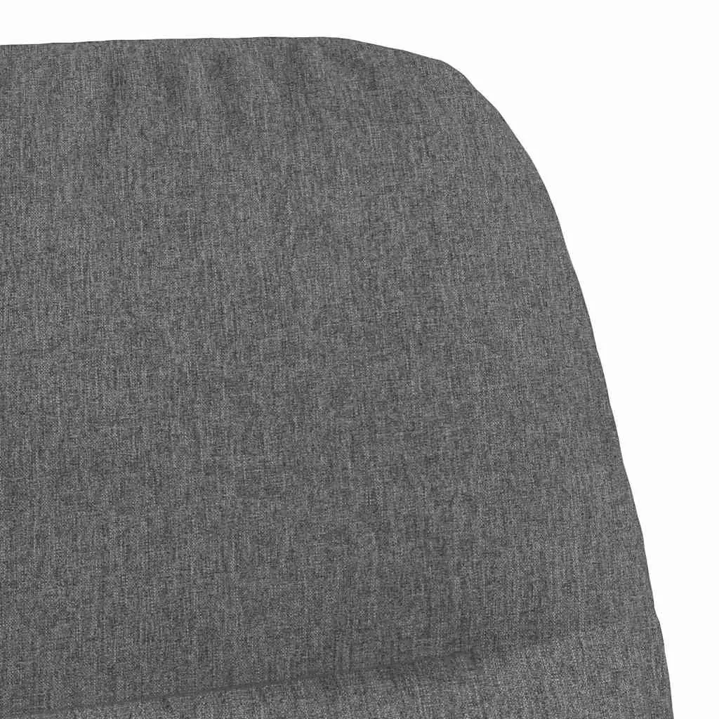 Relaxing Arm Chair Swivel Recliner Grey Fabric Padded Seat Armrests Living Room