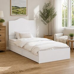 Enhance Your Space with a White Storage Bed 90 x 190 cm