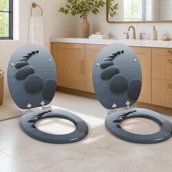Enhance Your Bathroom with Grey Soft-Close Toilet Seats