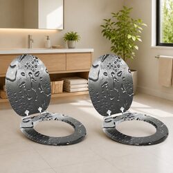 Enhance Your Bathroom with Grey Soft-Close Toilet Seats