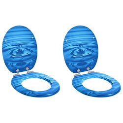 Enhance Your Bathroom with Blue Soft-Close Toilet Seats