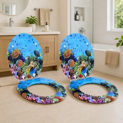 Elevate Your Bathroom with a Deep Sea Blue Toilet Seat
