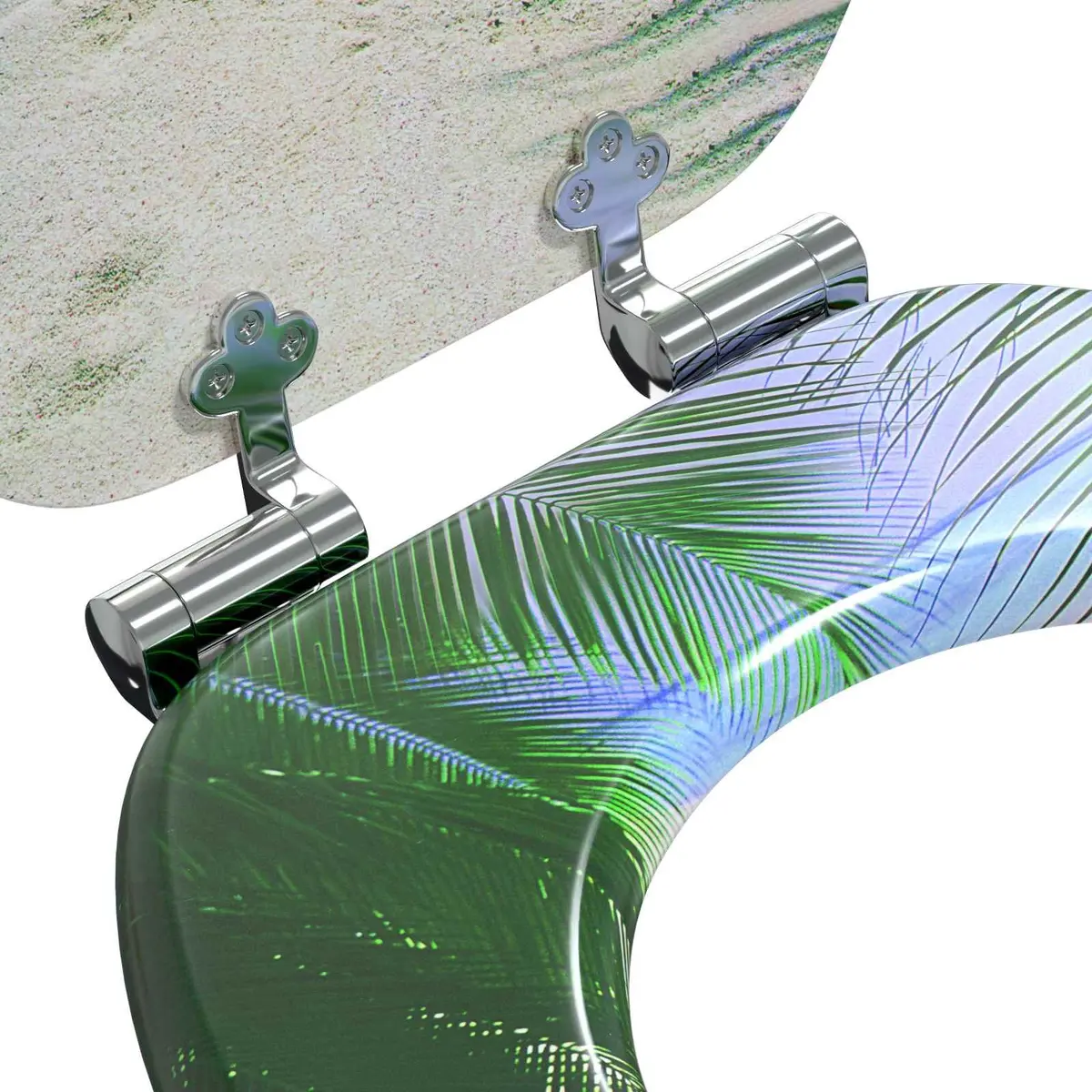 Soft-Close Toilet Seat 44 x 38 cm Green MDF 2 Pack Easy Install