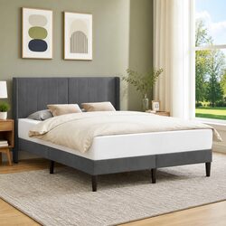 Enhance Your Bedroom with a Dark Grey Velvet Bed Frame