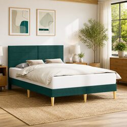 Stylish Fabric Headboard Bed Frame for Your Modern Space