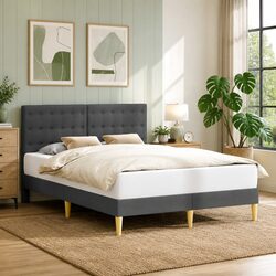 Enhance Your Bedroom with a Modern Dark Grey Bed Frame