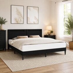 Enhance Your Space with a Black Faux Leather Bed Frame