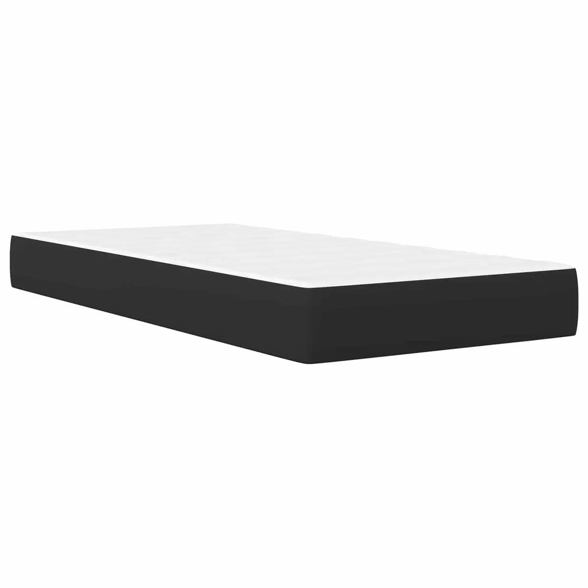 Bed Frame 90 x 190 cm Black Faux Leather Headboard with LED Strip Lights and Under-Bed Storage