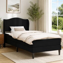 Stylish Bed Frame with Storage and Padded Headboard 90x190cm