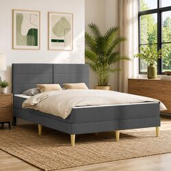 Enhance Your Bedroom with Dark Grey Bed Frame and Mattress