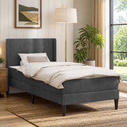 Transform Your Bedroom with a Grey Bed Frame and Mattress 107 x 203 cm