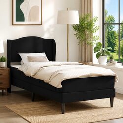 Black Bed Frame with Headboard for a Contemporary Space