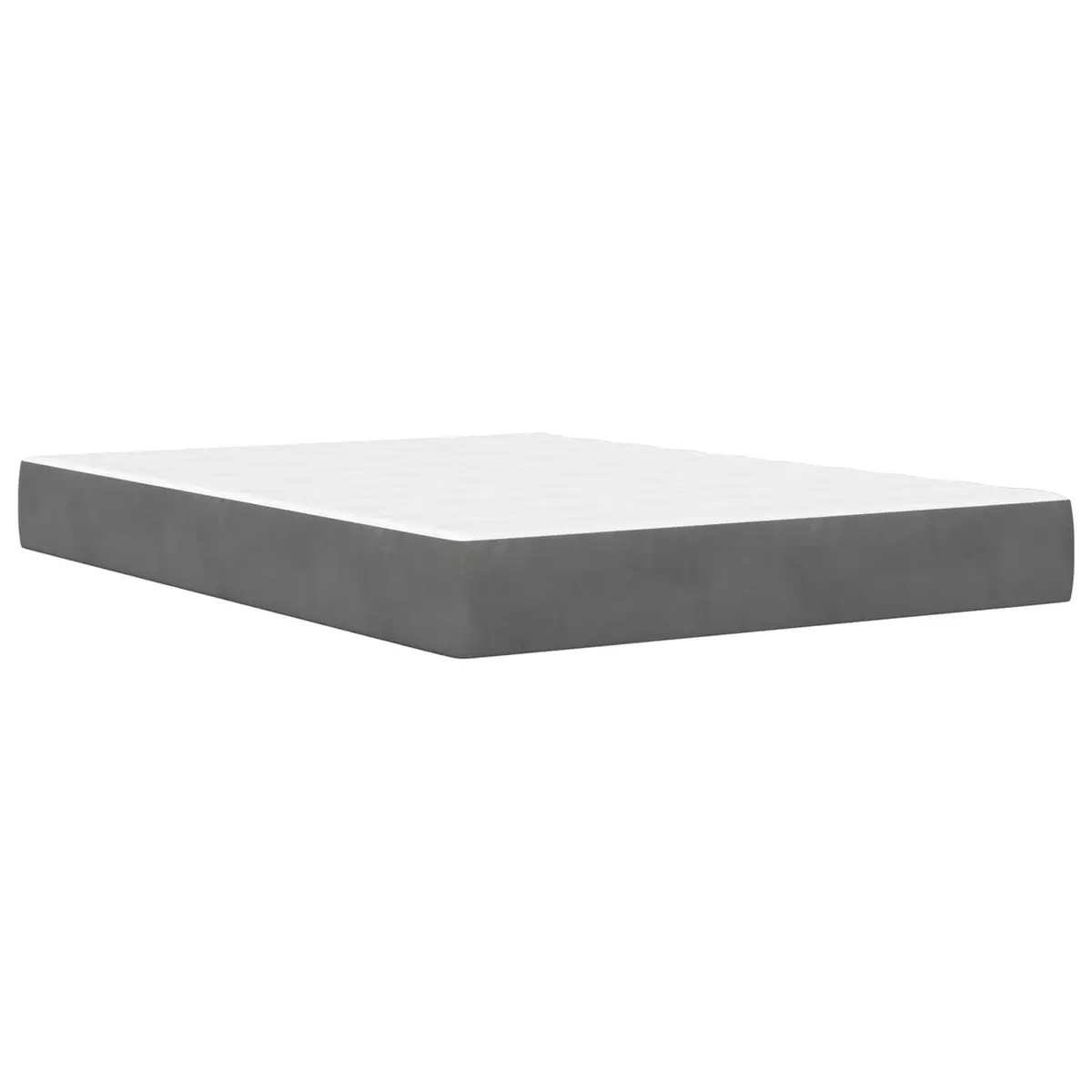 Bed Frame 137 x 190 cm Dark Grey Velvet Upholstery with Headboard and Under-bed Storage