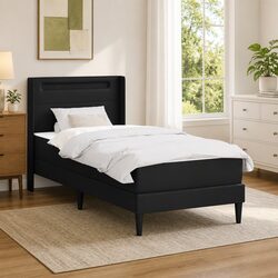 Enhance Your Space with Black Bed Frame and Foam Mattress