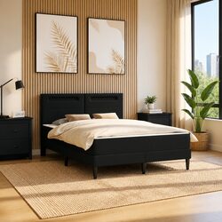 Enhance Your Space with a Black Faux Leather Bed Frame