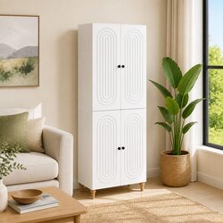 2 pcs Engineered Wood Cabinet Set for Stylish Living Rooms